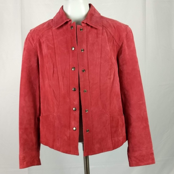 Coldwater Creek Jackets & Blazers - Coldwater Creek PM Pink 100% Leather Jacket Coat